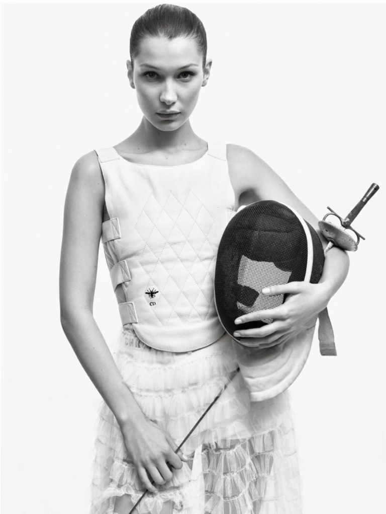 Bella Hadid fashion model photo shoot for Vogue Paris magazine