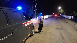 Patroli Malam Polsek Losarang, Langkah Preventif Cegah Kejahatan dan Gangguan Kamtibmas Selama Bulan Ramadhan