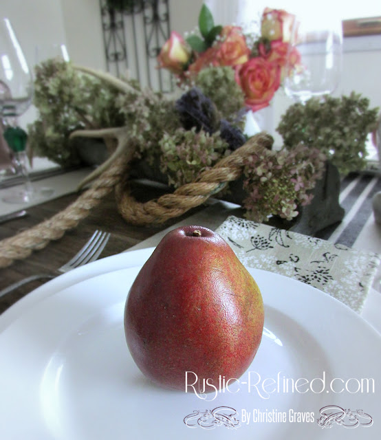 Spring table setting using white dishes and rustic touches