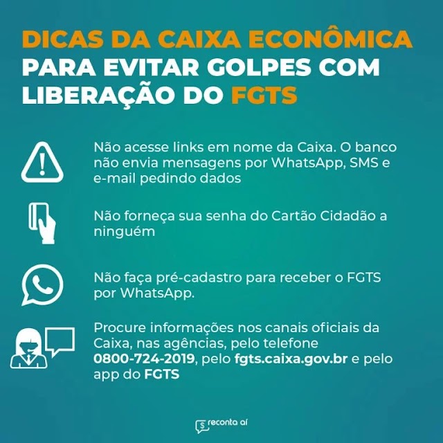 PF alerta sobre golpe no WhatsApp envolvendo o saque do FGTS