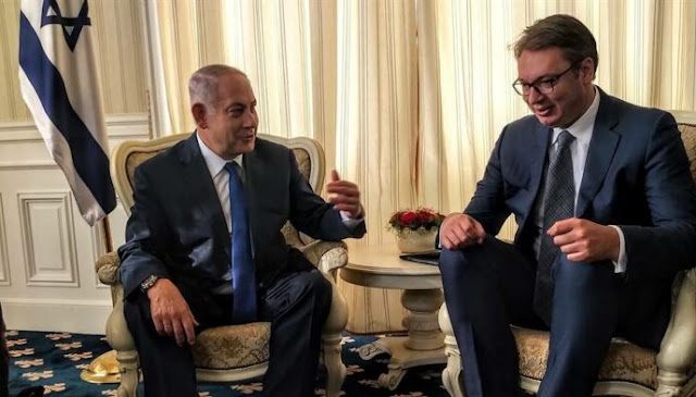 Il primo ministroisraeliano Benjamin Netanyahu e il primo ministro  serbo Aleksandar Vucic. Foto: Tanjug/Servizio per la cooperazione con i media del Presidente della Repubblica.