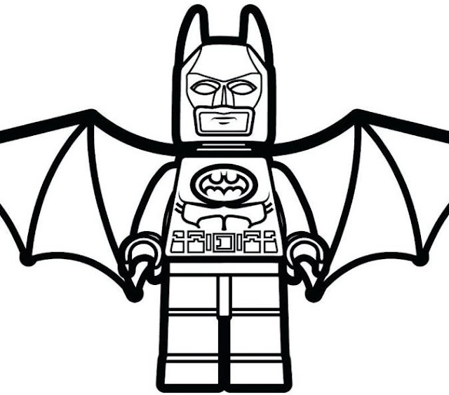 Gambar Mewarnai Batman Lego