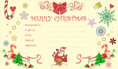 Christmas gift certificate template 4
