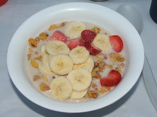 gluten-free granola and fresh fruit