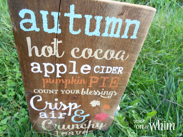 Reclaimed Wood Autumn Pallet Sign from Denise on a Whim