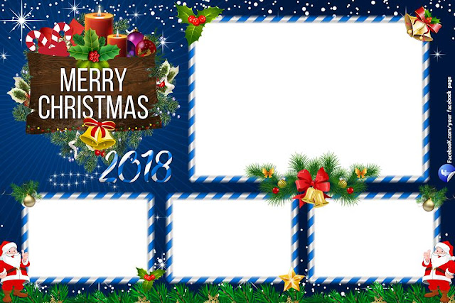 Free Dsrlbooth template Christmas blue (psd)