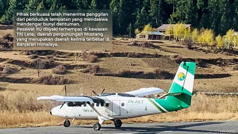 [Video] Pesawat bawa 22 penumpang dikhuatiri terhempas di Pergunungan Himalaya