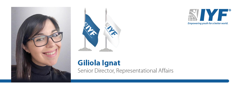 Giliola Ignat, IYF Senior Director, Representational Affairs