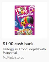 $1.00/1 kelloggs Froot Loops Breakfast Cereal with Marshmallows ibotta cashback rebate *HERE*