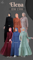 Koleksi Terbaru Elena Dress by Camilla Hijab | Baju Gamis Simple Anggun Elegant