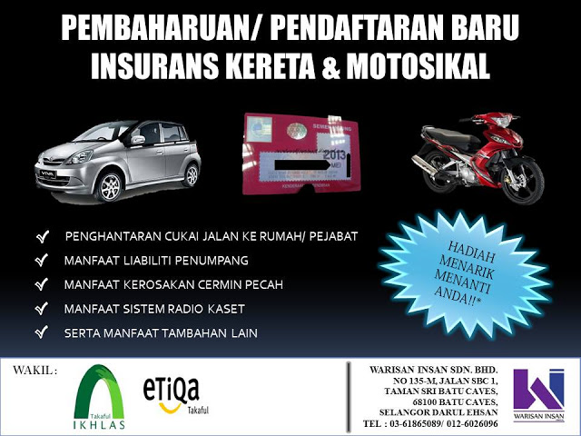 MOTOR TAKAFUL  WARISAN INSAN S/B