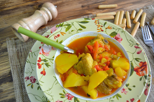 estofado, estofados, estofado de patatas, estofado de patatas y costilla, patatas con costilla, estofado de patatas con costilla, las delicias de mayte, 