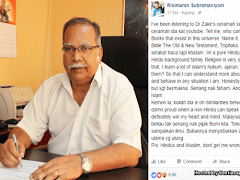 Nasihat 'Pedas' Seorang Penganut Hindu Buat P.Ramasamy!