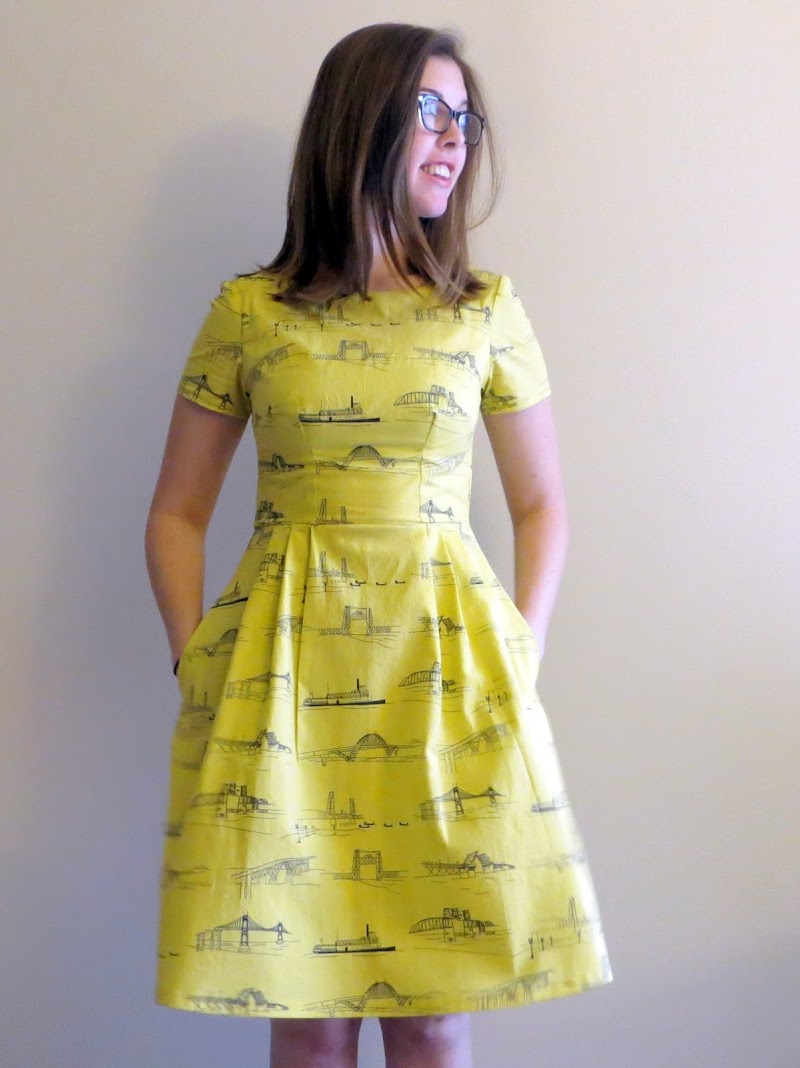 Yellow Bridges Dress (Emery + Simplicity 1419)