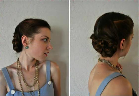 braided bun styles. a twisted raided bun very