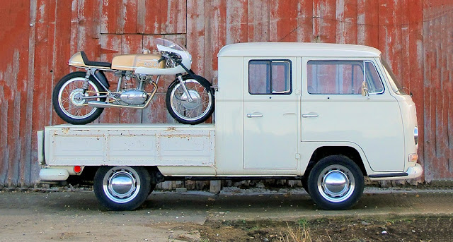 Ducati Monza on the back of 1969 Volkswagen Pick-up