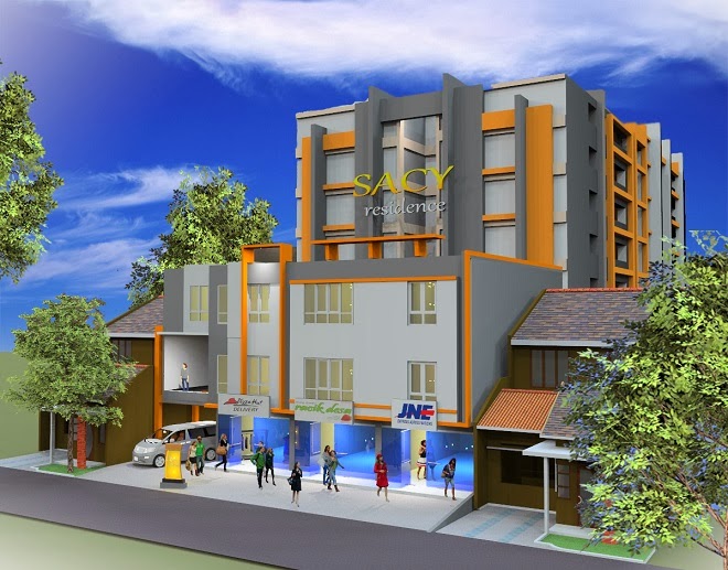 Jasa Desain Ruko Hotel  Bangunan Gedung Bertingkat biaya 