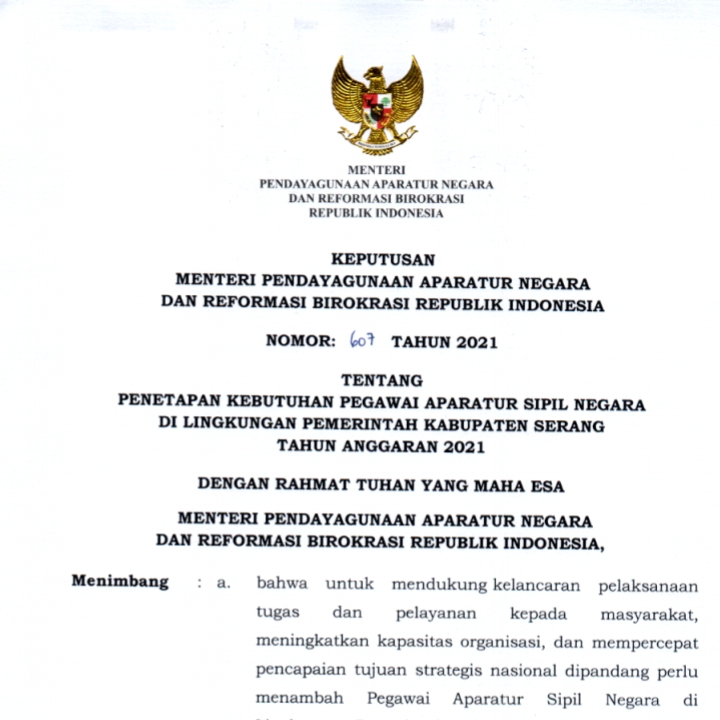 Jagoan Banten: Formasi CPNS, PPPK Guru dan PPPK Non Guru Kab. Serang 2021