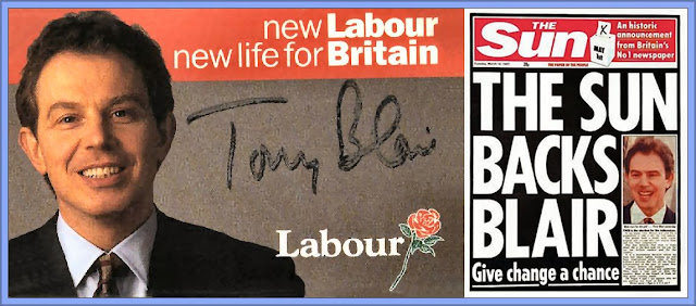 The Sun Backed Blair - 1997 Seems Like Another Country For Labour Now