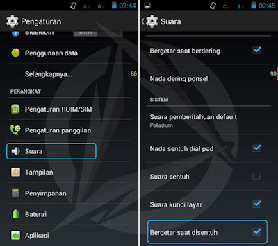 Mematikan Getar Android