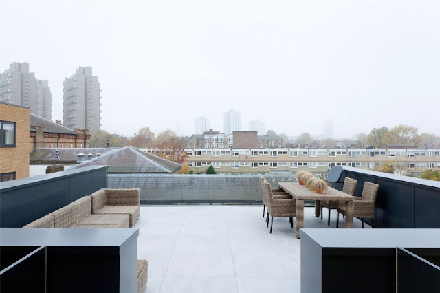 View of London skyline from the terrace