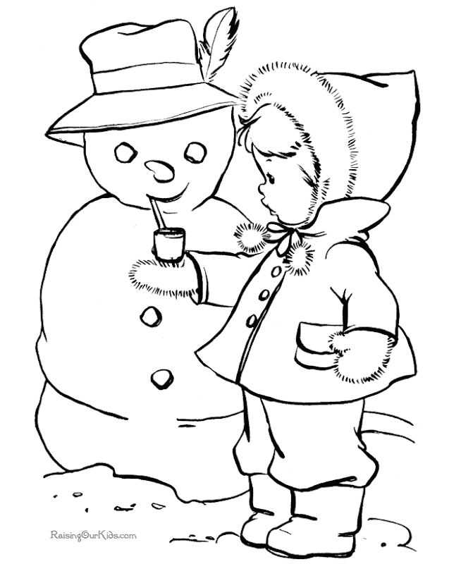 snowman coloring christmas drawings coloring title=