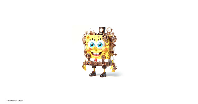 Sponge Bob Steam Punk Ai Generated HD Wallpaper