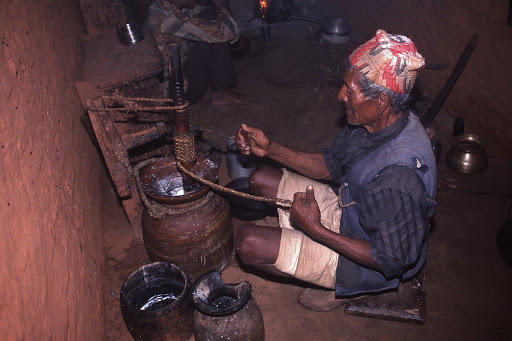 Butter Churning with Theki madani (ठेकी र मदानी )