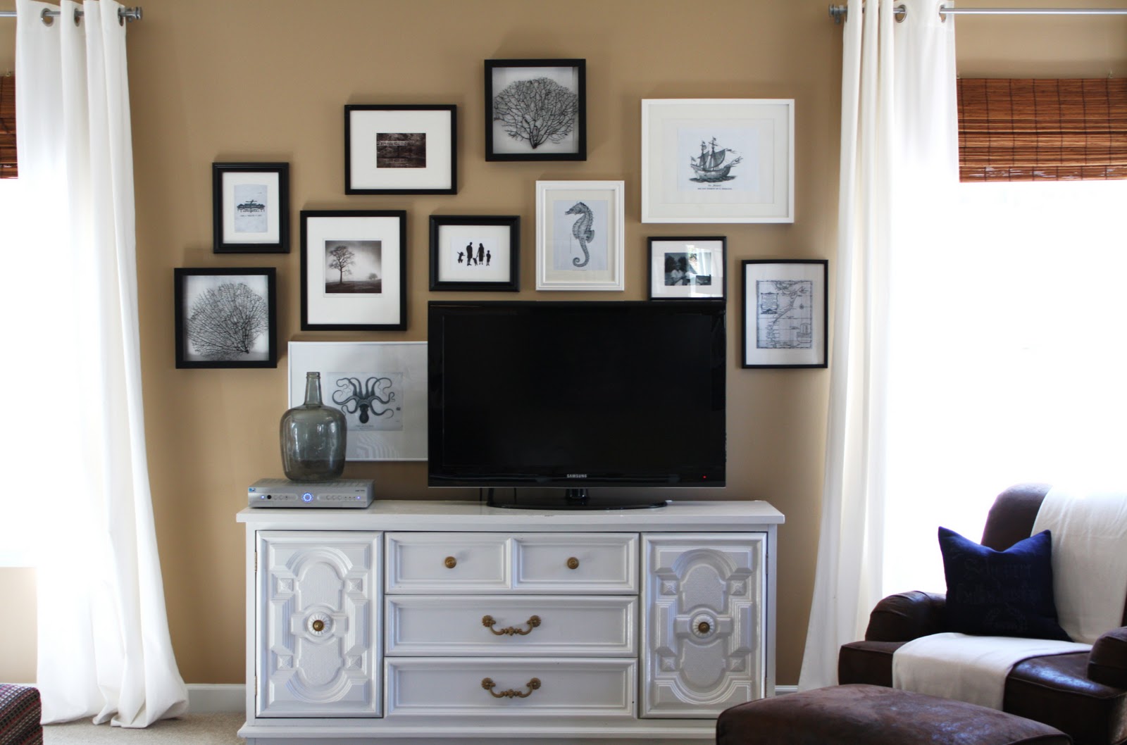 Lisa Mende Design How to Decorate  Around  a Flat Screen TV 