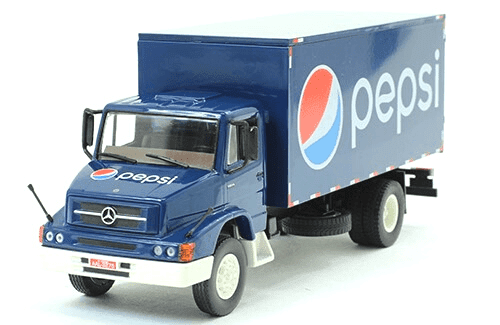 coleção caminhões brasileiros de outros tempos, mercedes-benz l-1614 1:43 pepsi