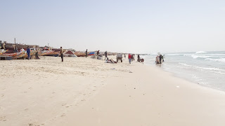 The sun lights it all up at the Mauritania beach