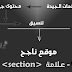 [حصريا] الدرس الثاني العلامة < section >