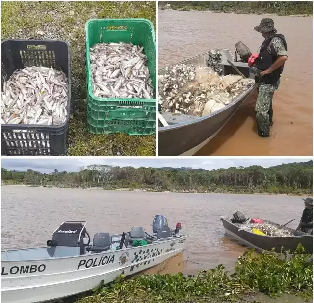 Polícia Ambiental flagra pesca ilegal  por Iguape
