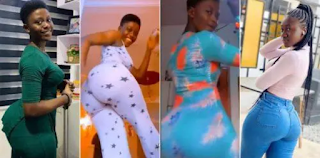 "This is extremely big" ~ SHS girl with heavy and curvy backside shake it massively to challenge Hajia bintu [video]