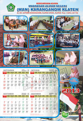 Kalender 2013, Desain Kalender 2013 Desain Kalender, Desain Kalender 4 Bulanan, Kalender 4 Bulan, Kalender 3 Lembar, Desain Kalender 3 Lembar, Desain kalender MAN Karanganom klaten, Kalender MAN Karanganom, Kalender untuk sekolah, kalender sekolah, kalender promosi