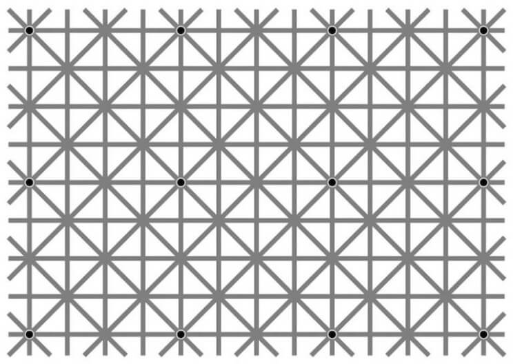 Our Brain Doesn't Allow Us To Spot All The Dots In This Optical Illusion