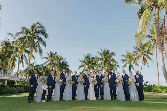 wedding party on the lawn at south seas