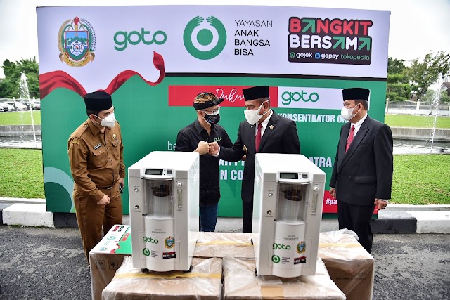 Edy Rahmayadi Terima 10 Konsentrator Oksigen dari GoTo Group 