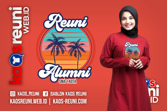 Model Kaos Reuni Alumni Wanita Muslimah Islami Tunik Dress Terbaru Modis Keren