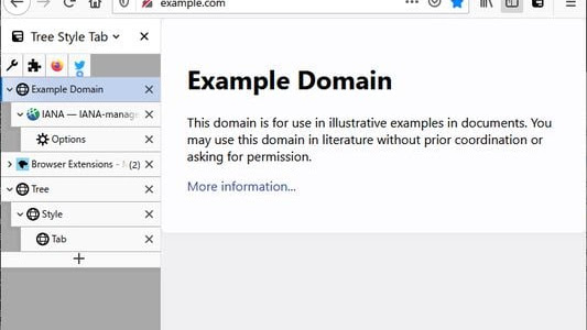   Work with tabs as "trees" in Firefox