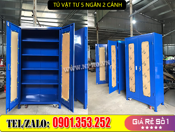 Tủ chứa vật tư 5 ngăn 2 cánh cao 1m8