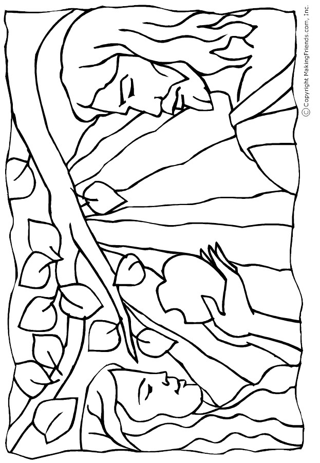 Adam And Eve Coloring Pages 4