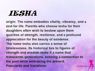 ▷ meaning of the name IESHA (✔)
