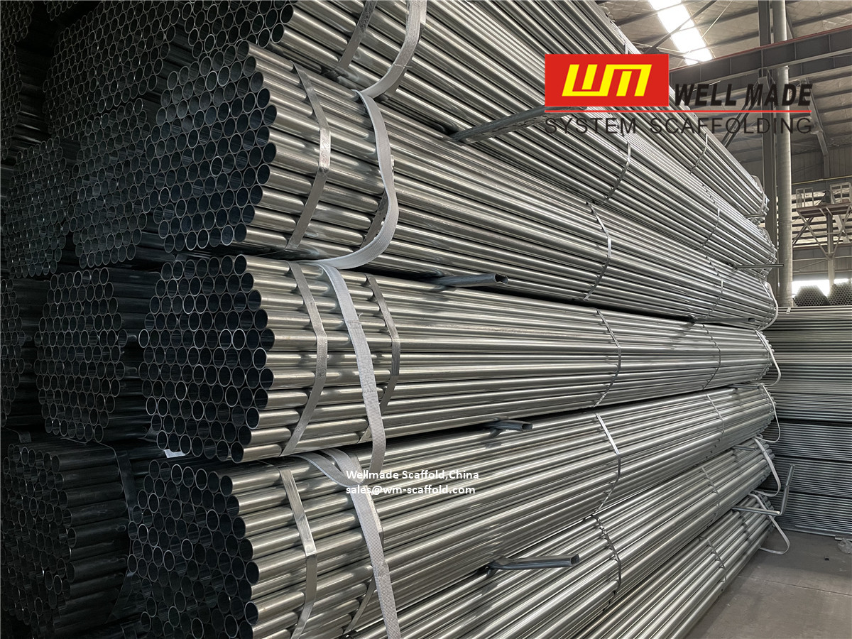 Galvanized Scaffolding Pipes GI Tubes For Construction Building Scaffolding and Concrete Formwork