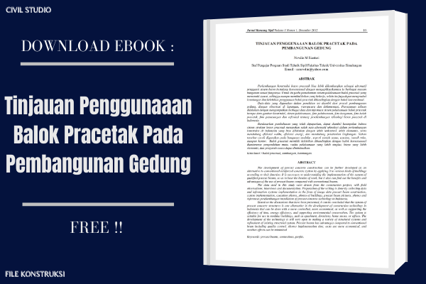 download_ebook_teknik_sipil_Tinjauan Penggunaaan Balok Pracetak Pada Pembangunan Gedung