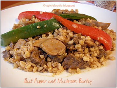 beef pepper mushroom barley