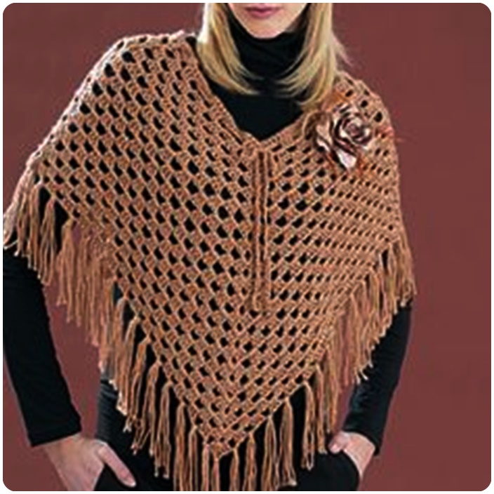 Poncho en crochet