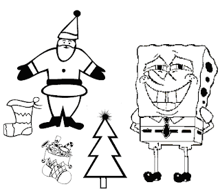 spongebob christmas coloring pages spongebob squarepants