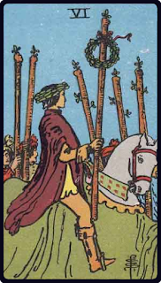 The 6 of Wands - Tarot Card from the Rider-Waite Deck