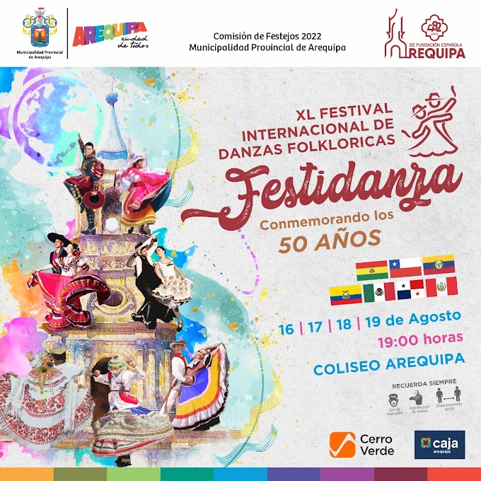 Festidanza Arequipa Peru 2023 - 16, 17, 18 y 19 de AGOSTO -483 Aniversario